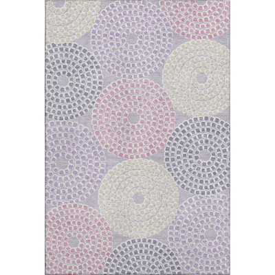 Premium Machine Washable Prisco Lavender Rug