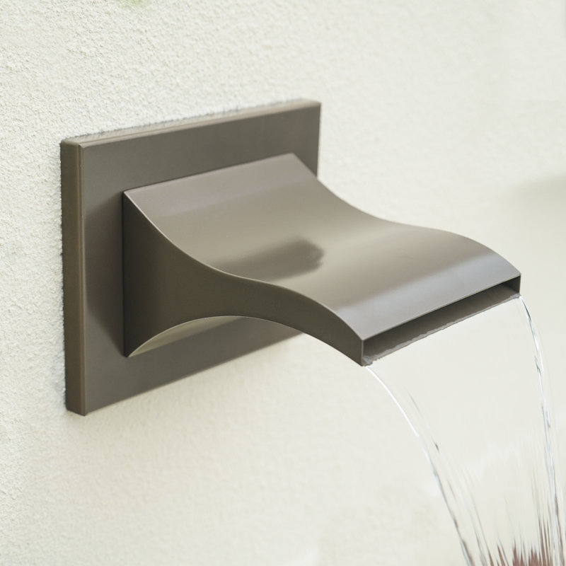 Outdoor Stainless Steel Waterfall Fountain, Brown