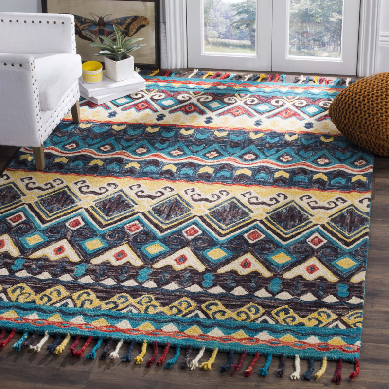 Vahakn Hand Tufted Wool Oriental Rug, Rectangle 9' x 12'
