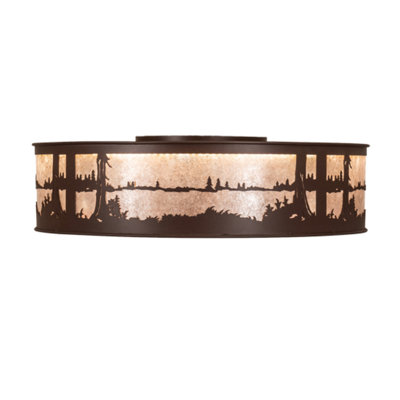 Quiet Pond LED Flush Mount Ceiling Fan