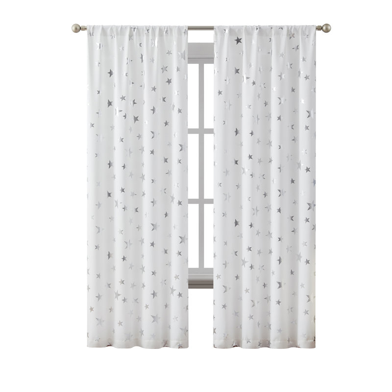 Ensemble de rideaux 2 pièces Jacob, Blanc, L 38 po x L 84 po