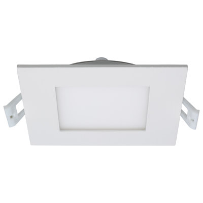 10 watts à DEL directe fil Downlight 4-Inch CCT sélectionnable carrée télécommande noire