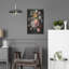 Fleurs sur fond noir 4 po par Momart, art mural en métal-367869291