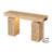 47" Console Table With Reversible Outlets & RGB Light, Thick Entryway Table With Hollow Carved Storage Legs-809057237-809057236