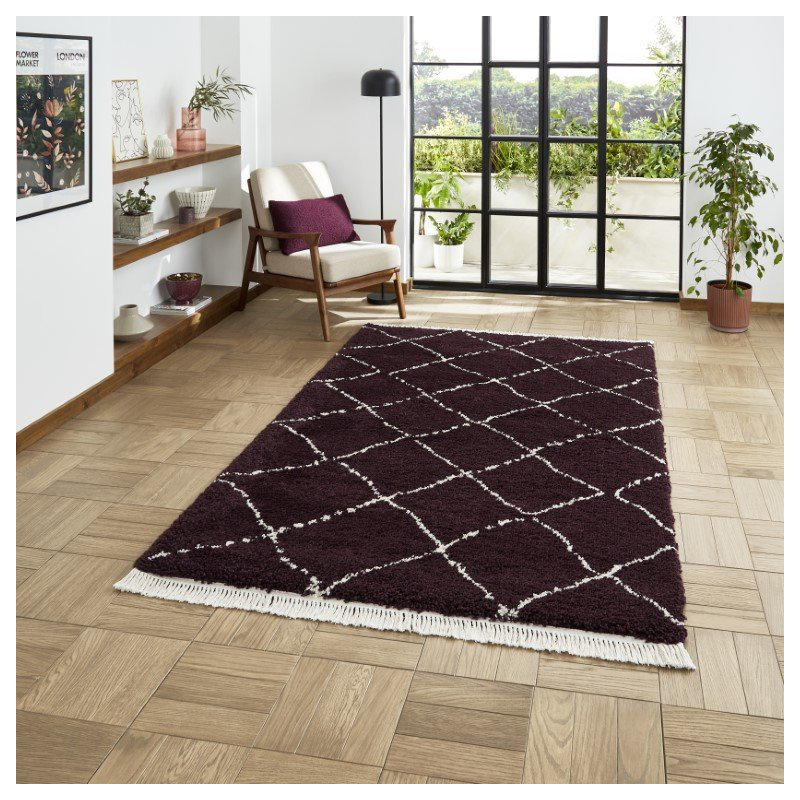 Archuleta area rug Machine Woven Purple, Runner 60 x 230cm