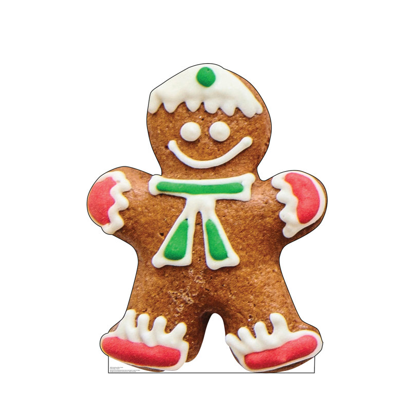 Life-Size Gingerbread Man Cookie Cardboard Cutout