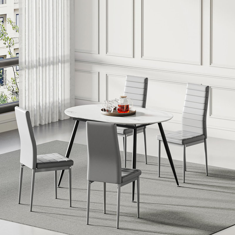 6 - Person Extendable Dining Set, Grey