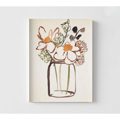 Fleurs orange, reproduction d'art encadrée, décoration murale, impression murale botanique, fleurs dans un pot, reproduction d'art, plantes, art mural encadré
