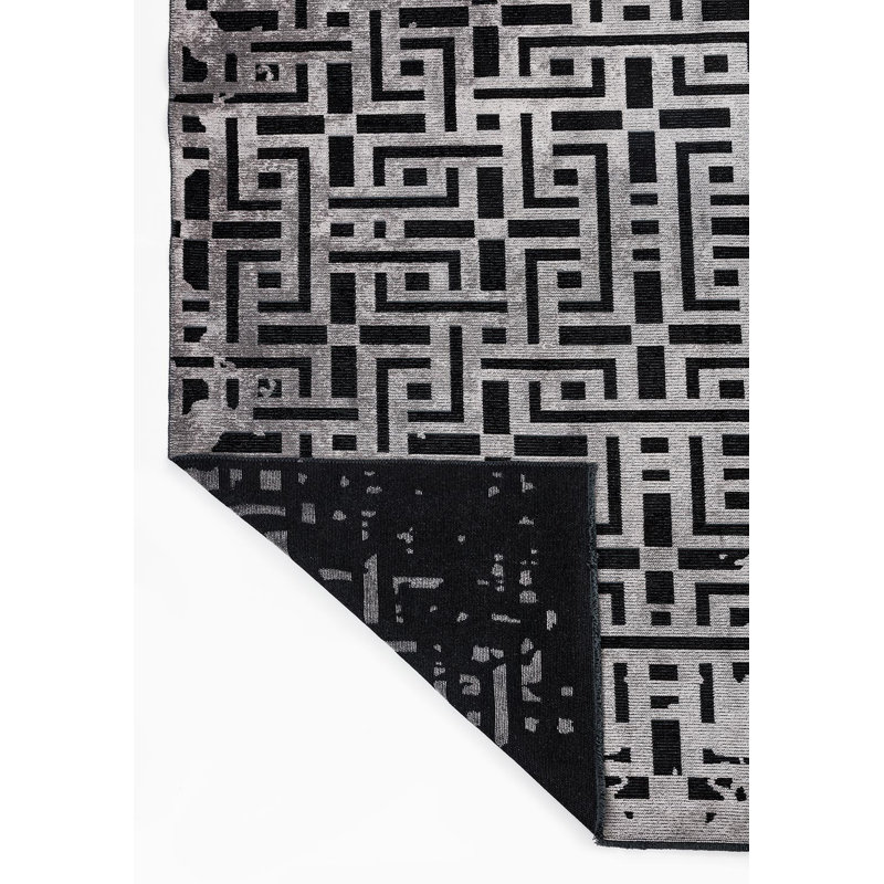 Contemporary Labyrinth Fade, Rectangle 6'7" x 9'10"