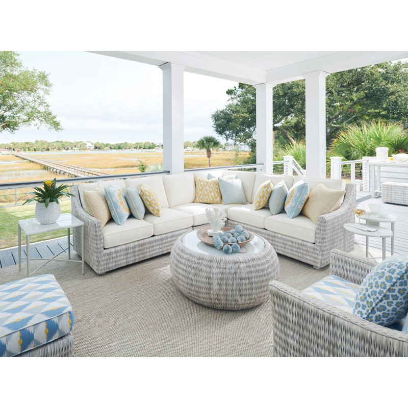 Contemporary Seabrook White Tiered Round End Table