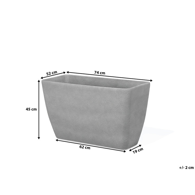Masontown Pot Planter, 45cm H x 74cm W x 32cm D, Grey