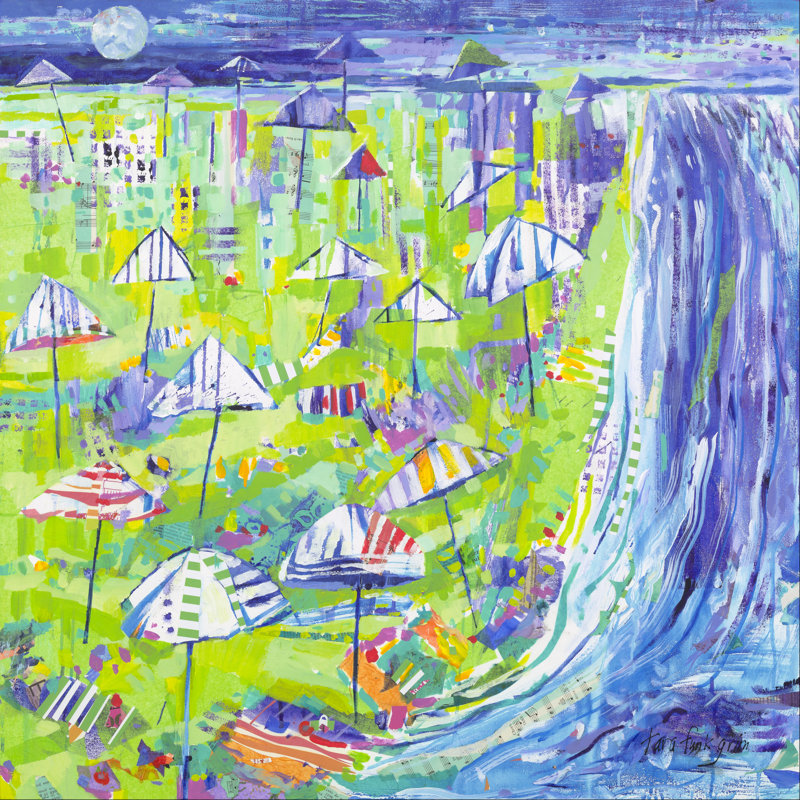 Coastal Fun Collage I by Tara Funk Grim - Wrapped Canvas Painting, 122cm H x 122cm W