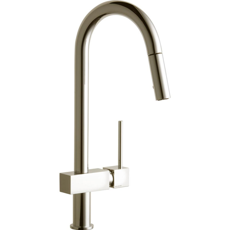 Robinet de cuisine à poignée simple Avado, Nickel brossé