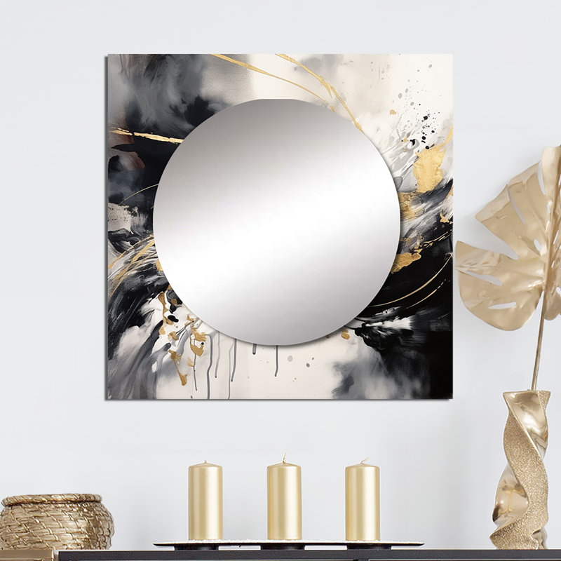 Osose - Miroir mural géométrique moderne pour salon, 29 po x 29 po