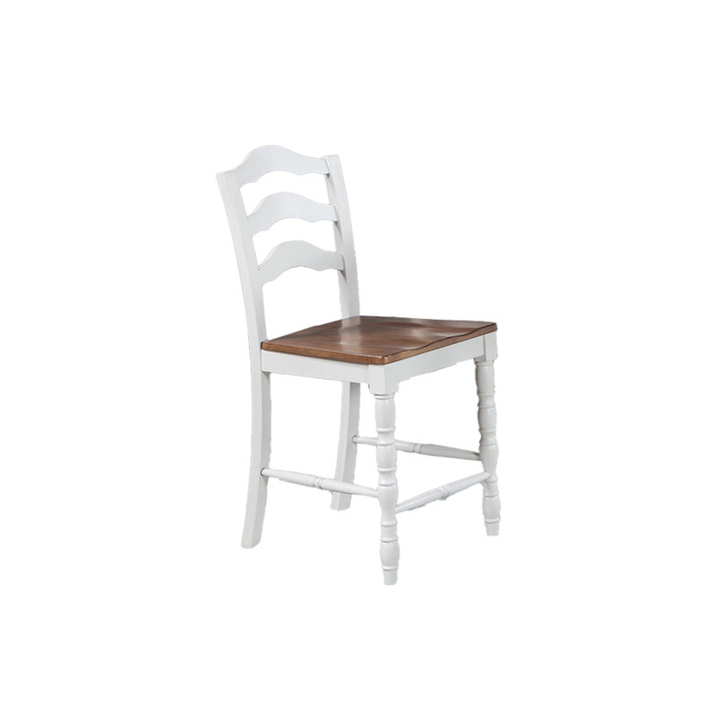 Ensemble de salle à manger blanc à hauteur de comptoir 5 pièces 4 chaises X