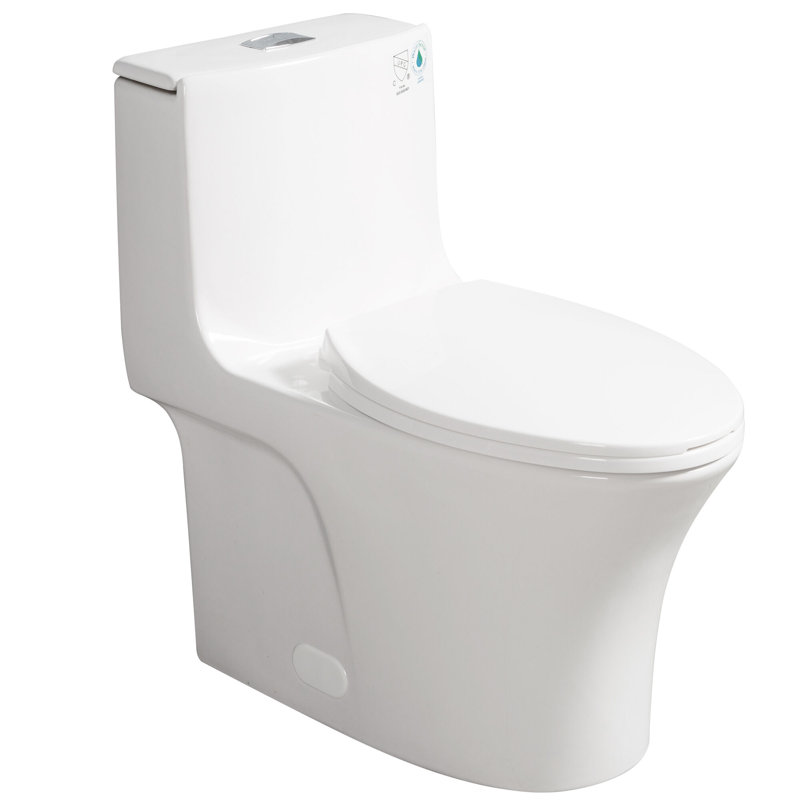 Dual-Flush Elongated Toilet with 12" Rough-In, 1.1/1.6 GPF Water-Saving, 1000g MAP, in Sleek White Ceramic