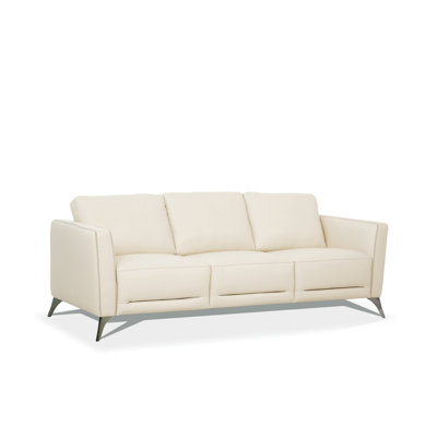 Malaga Cream Top Grain Leather Sofa (Assembled)
