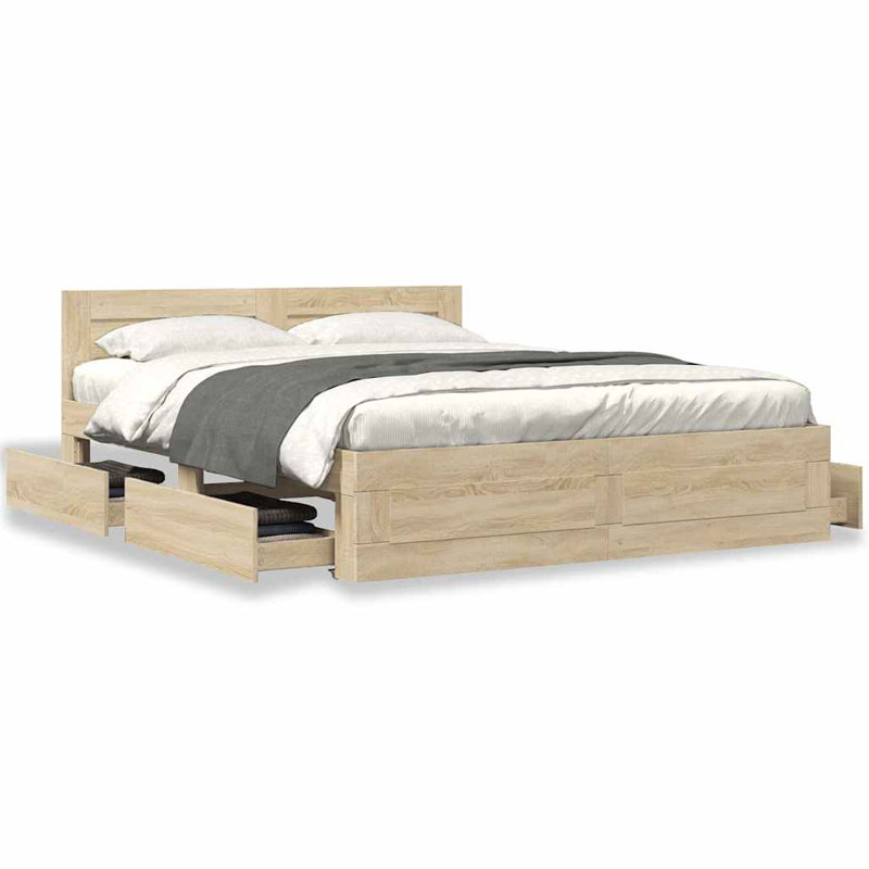 Bed Frame, Kingsize (5'), Sonoma