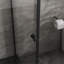 Cabine de douche P 36 po x l 36 po x H 72 po, porte de douche en coin avec base de douche, cabine de douche à ouverture pivotante avec verre trempé transparent de 1/4 po, ensemble noir
