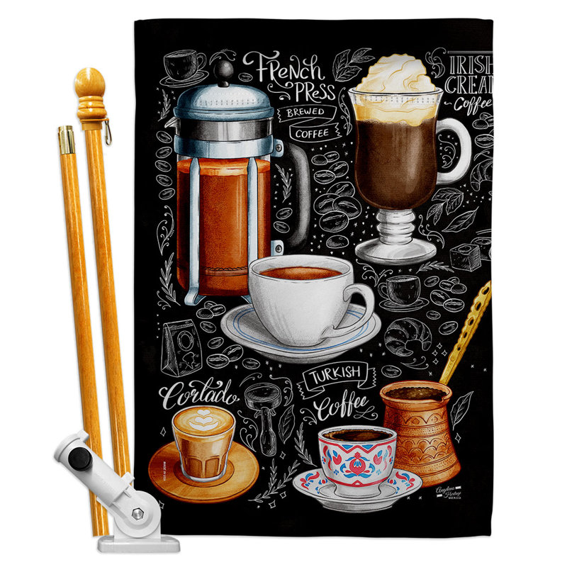Ensemble de drapeaux en polyester 40 x 28 po Ultimate Coffees