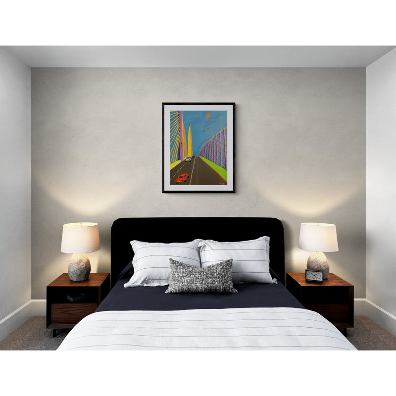 Driving Over The Sunshine Skyway Bridge Print by Sue Graef, Wrapped Canvas, 32" H x 24" W