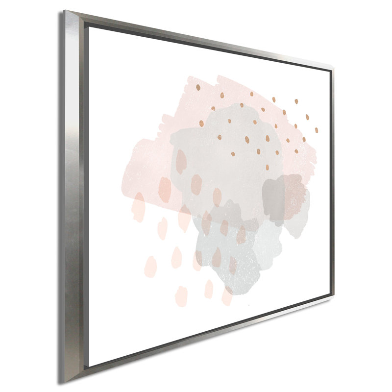 " Lovely Blush II ", 21.5" H x 21.5" W x 2" D, Silver Floater Frame