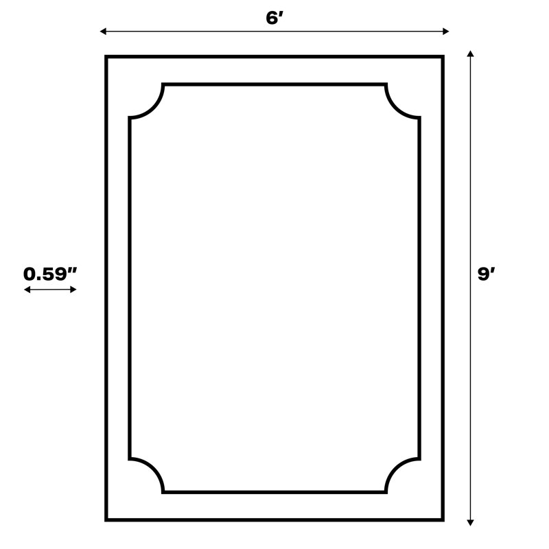 Tapis d'intérieur / extérieur Kalonni, L 72 po x L 108 po, Light Brown