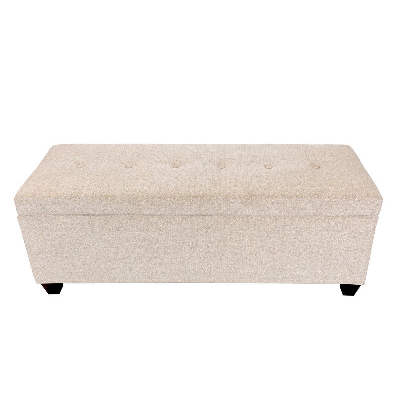 Banc de rangement rembourré Lamanna, Chameau