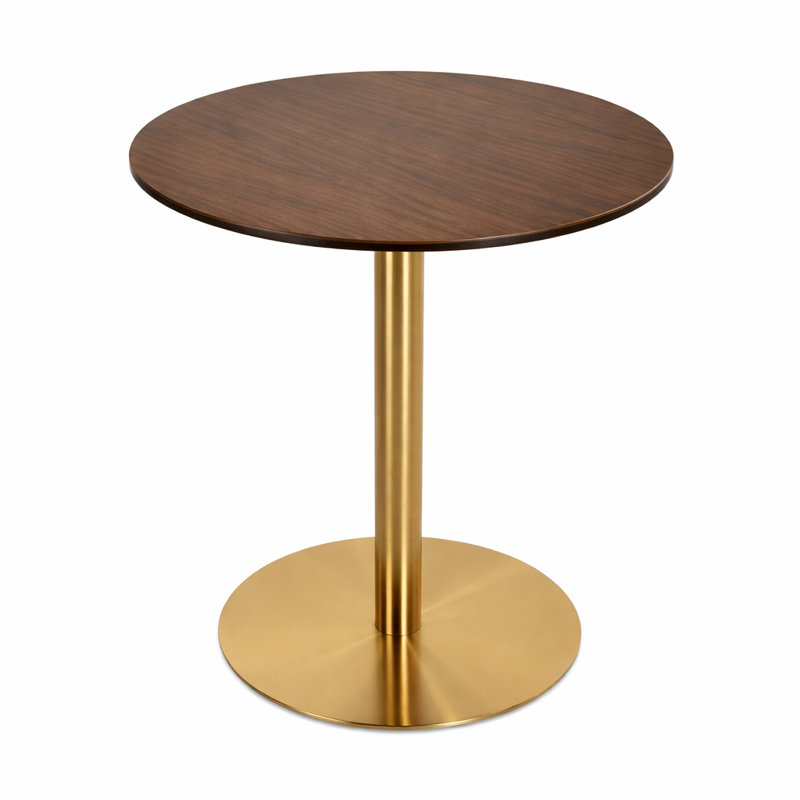 Table de bar en bois brossé Tango, Noyer, H 42,5 po x L 32 po x l 32 po