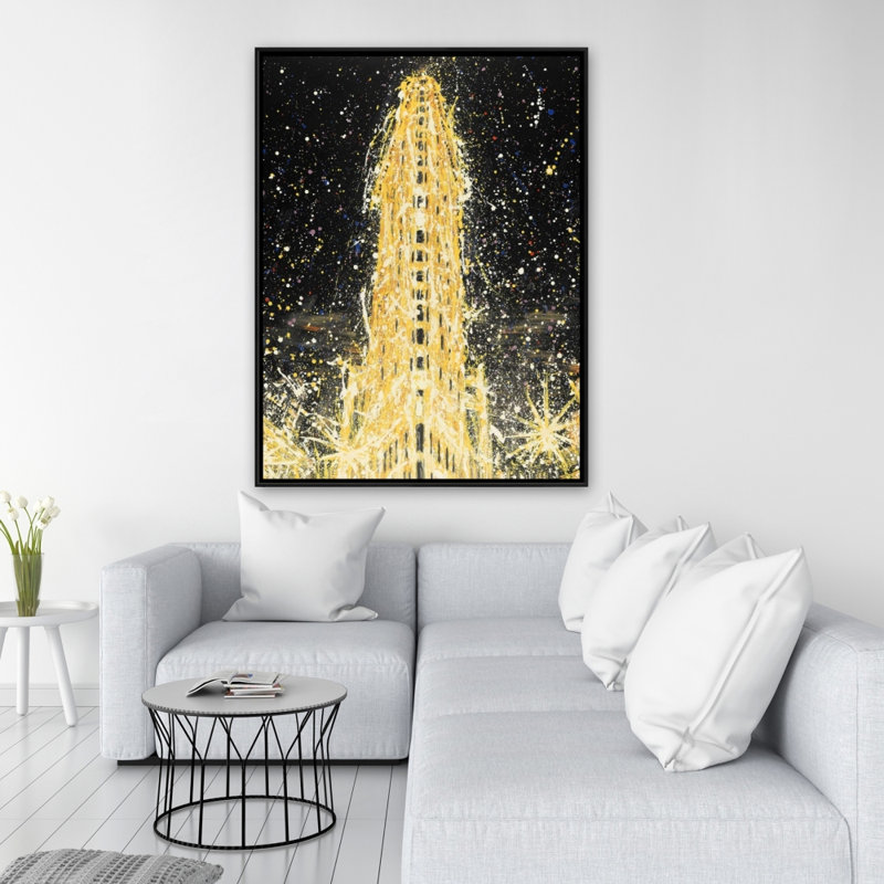 Reproduction abstraite de bâtiment Flatiron sur toile