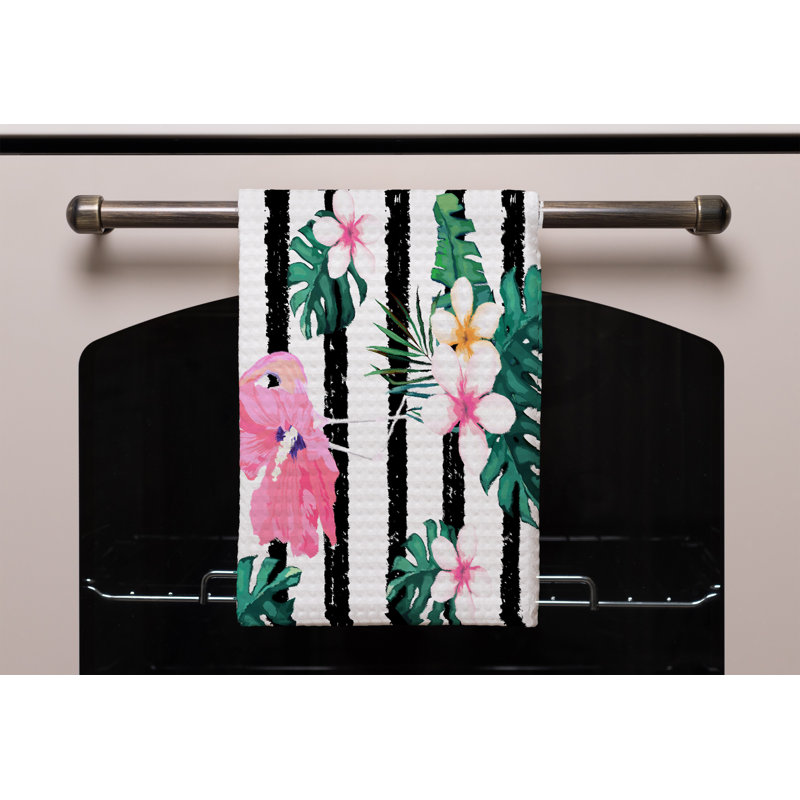 Cotton Stripe Waffle Tea Towel Kitchen Towel