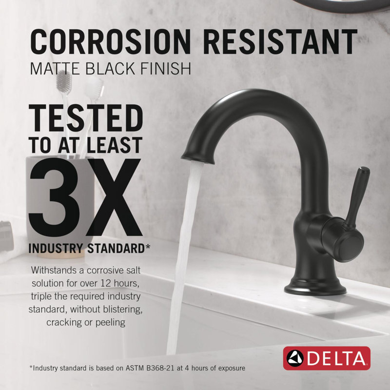 Single Handle Bathroom Faucet, Matte Black