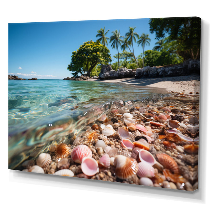 Caraibe Beach Gems - Imprimé, H 16 po x l 32 po x P 1 po, Toile tendue