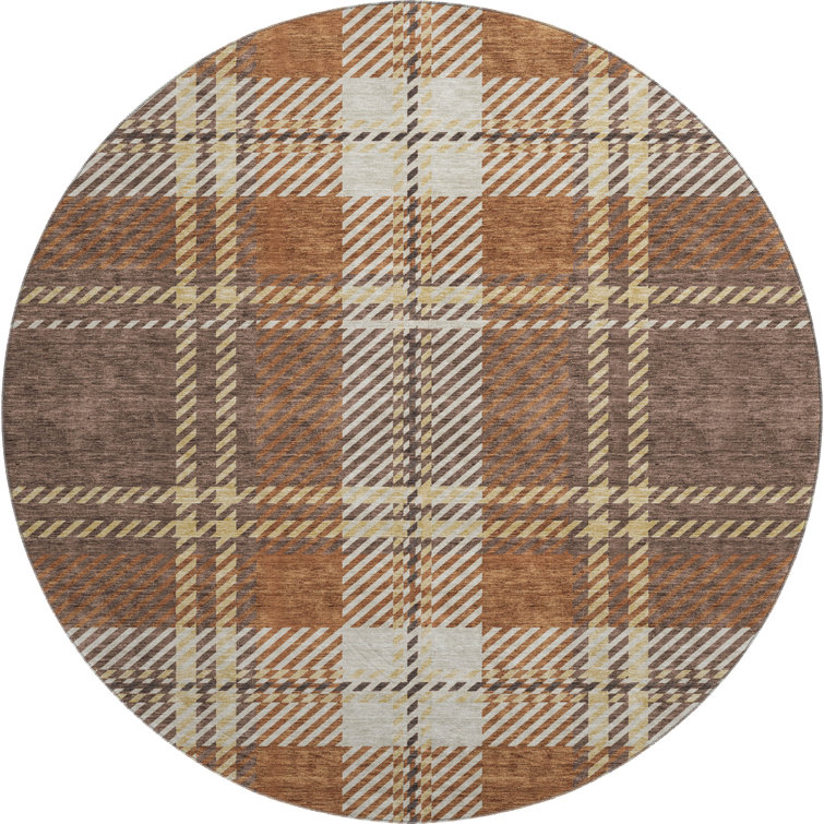 Premium Machine Washable Prisco Chocolate Rug