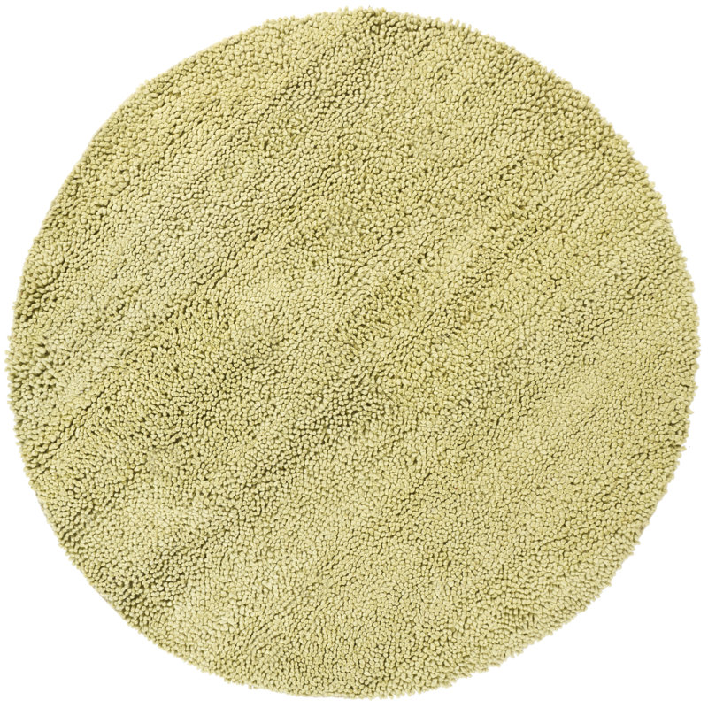 Handmade Shag Wool-Viscose Blend Round Rug in Natural Tones