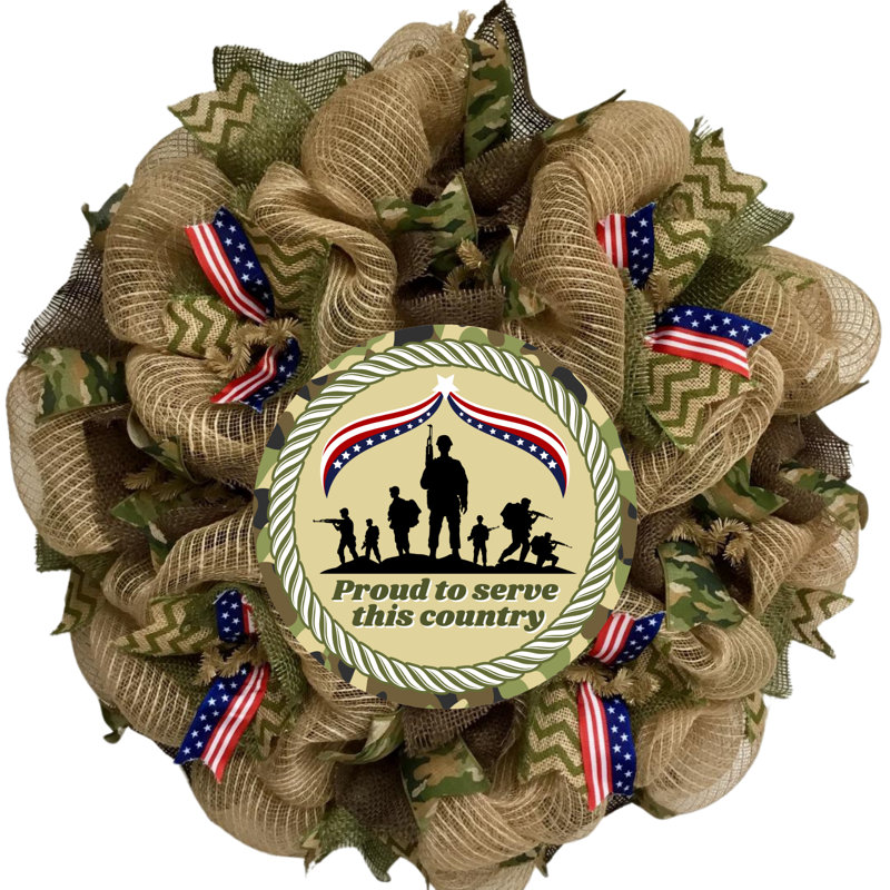 Army Inspired Soldier Appreciation Wreath
