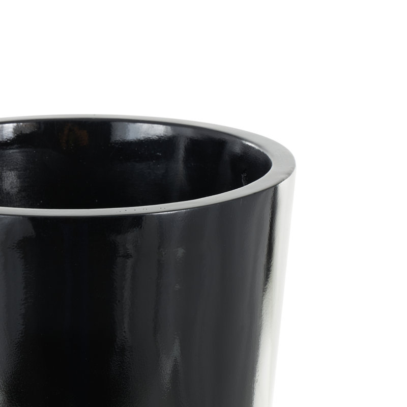 Vase décoratif en fibre de verre Cole and Grey, H 50 po x l 18 po x P 18 po, Noir