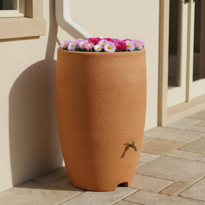 Tonneau cylindrique en plastique pour la collecte de l'eau de pluie Athena