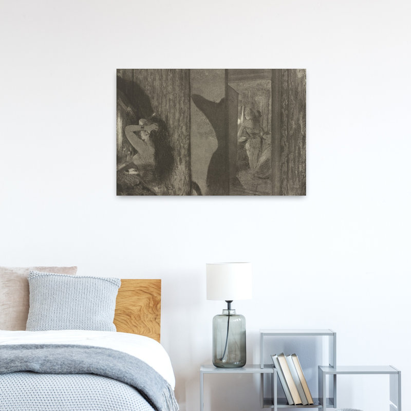 Actrices dans leurs loges, 1879-1880 - Estampe d'art mural contemporain abstraite impressionniste, H 24 po x l 36 po