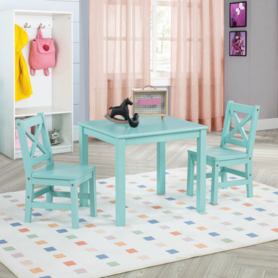 Ensemble de table de jeu et de chaises en bois massif 3 pièces Myona Kids