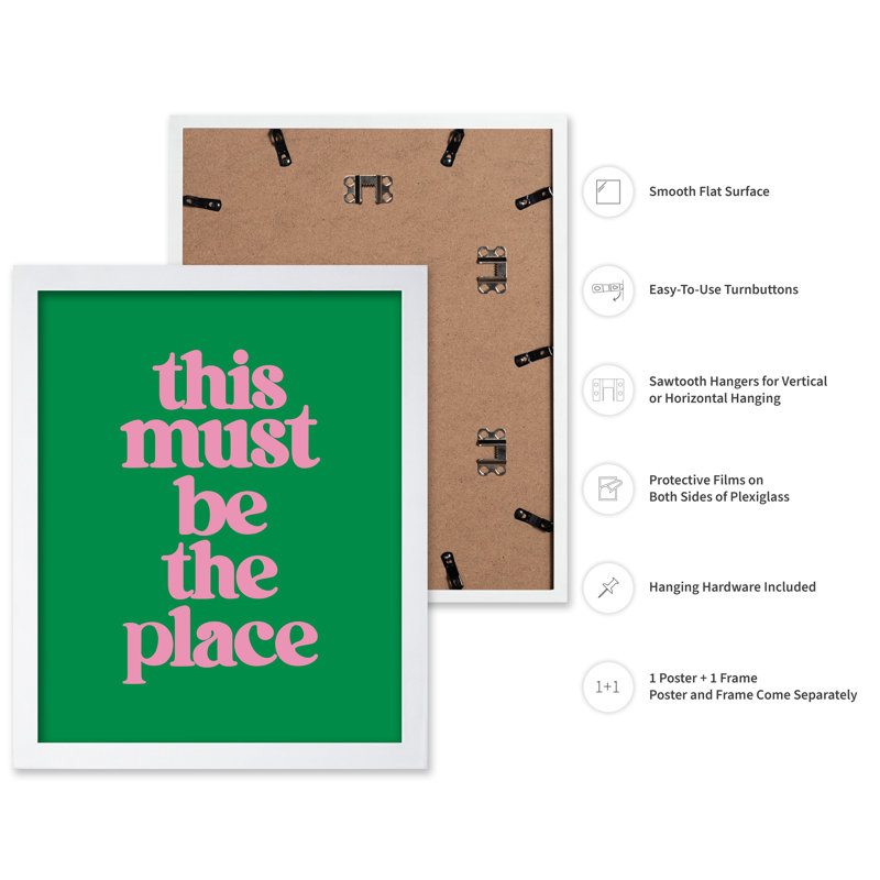 This Must Be The Place No4, Poster, White Framed, 08"H x 10"W