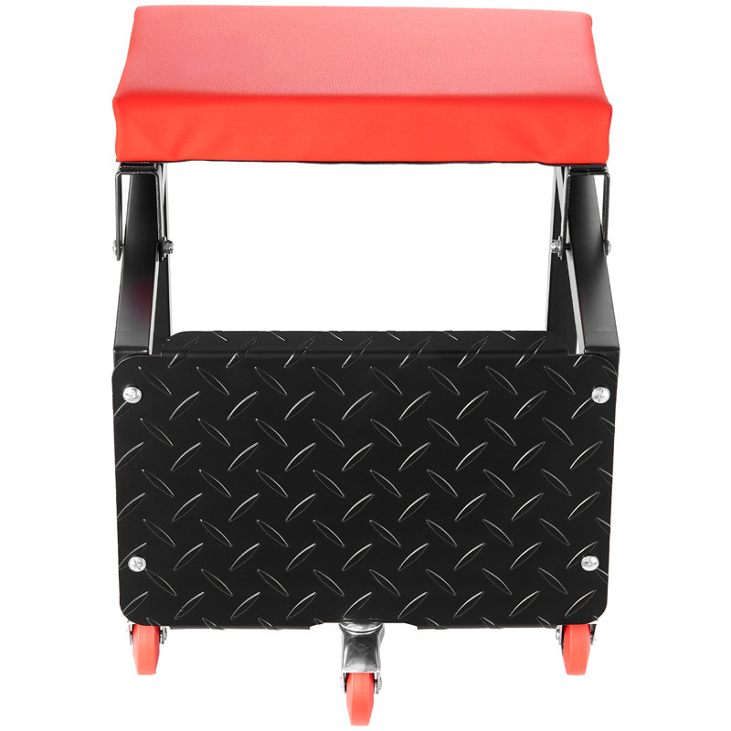 Tabouret de mécanicien Siège de travail roulant 2 en 1 avec charge de 300 lb avec roues Acier au carbone noir 14,58 Largeur du produit 16,31 Profondeur 16,93 lb Poids 16,82 Hauteur
