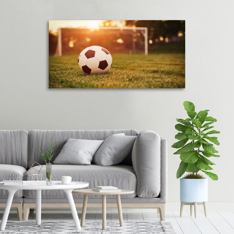Ball On Turf - No Frame Print on Canvas