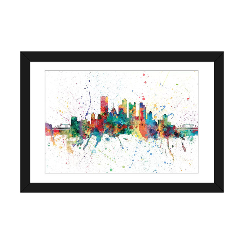 Série d’horizons en arc-ciel : pittsburgh, pennsylvanie, usa, reproduction d’art sur toile tendue, H 16 po x l 24 po x P 1 po