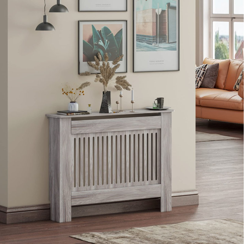 Raeford Radiator Cover, Grey, 82cm H X 109cm W X 20cm D