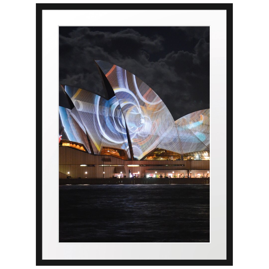 Sydney Opera House Lights Gerahmter Fotokunstdruck