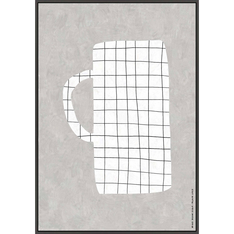 Christy " Cup 1 " by Romina Gadler, Black Canvas Framed, 30" H x 21" W