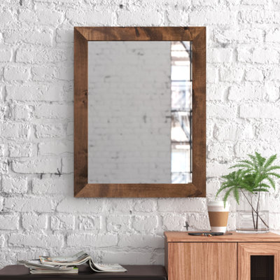 Edna Solid Wood Frame Rectangle Mirror