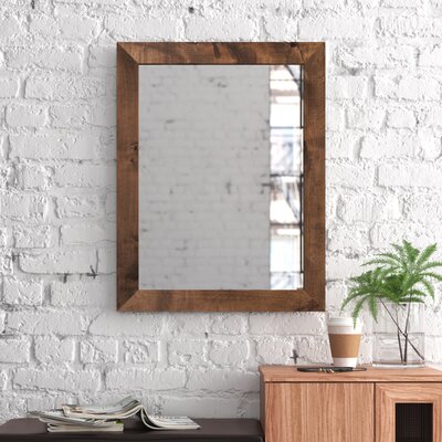 Steelside™ Edna Solid Wood Rectangle Wall Mirror & Reviews | Wayfair