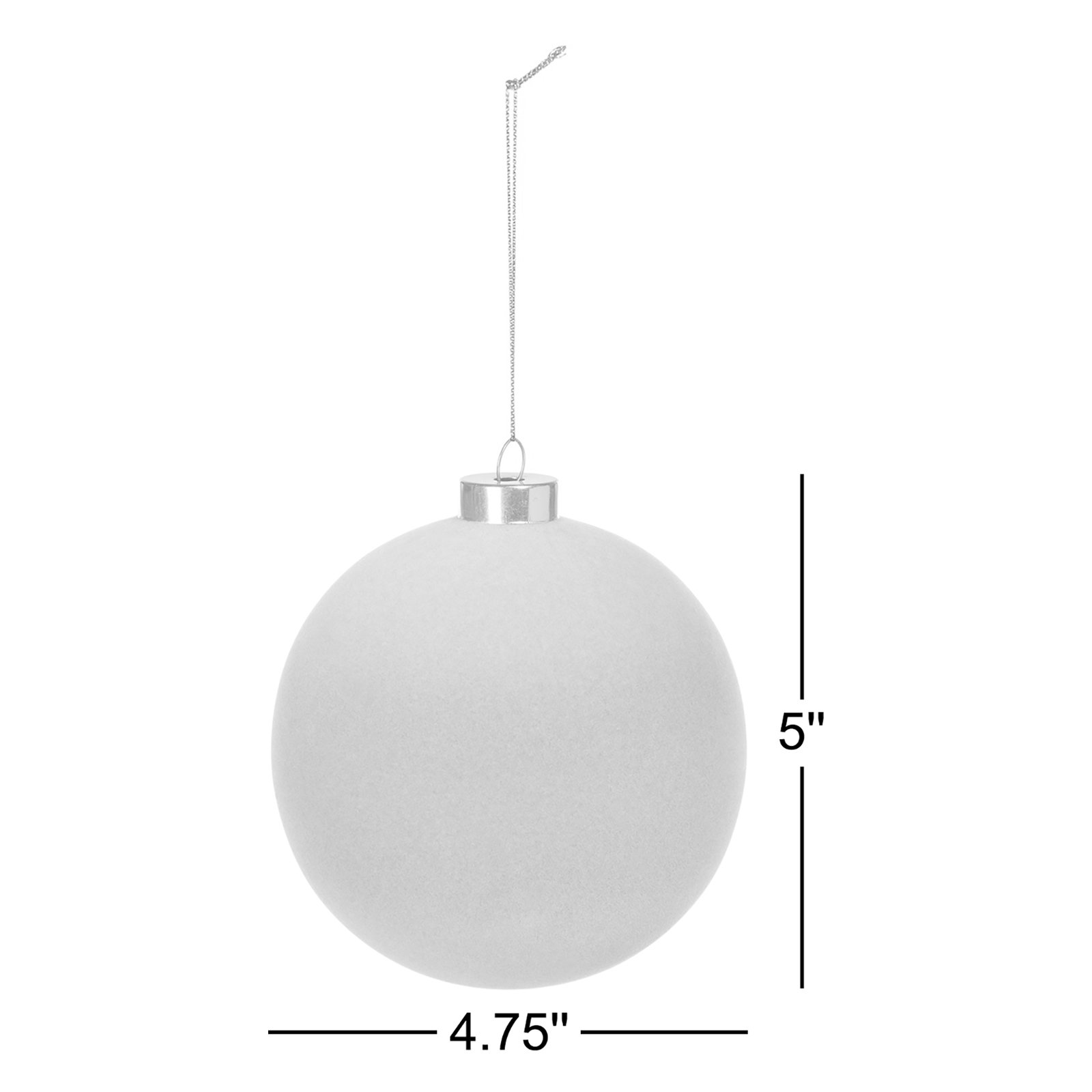 5'' Glass Ball Ornament, Green, 5"H x 4.75"W x 4.75"D